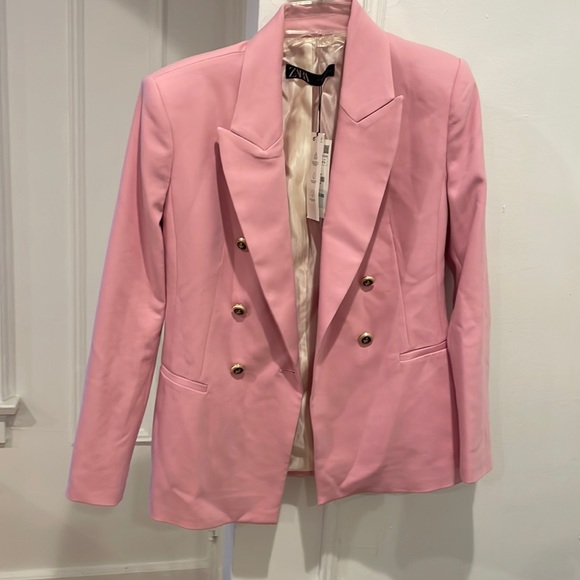 Zara Jackets & Coats Nwt Zara Pink Blazer Poshmark